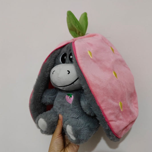 Cute Strawberry Avocado Donkey Baby Sleeping Music Early Education Doll