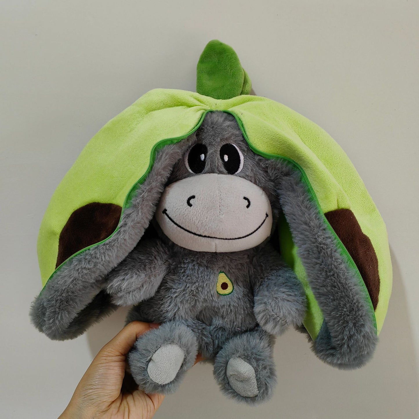 Cute Strawberry Avocado Donkey Baby Sleeping Music Early Education Doll